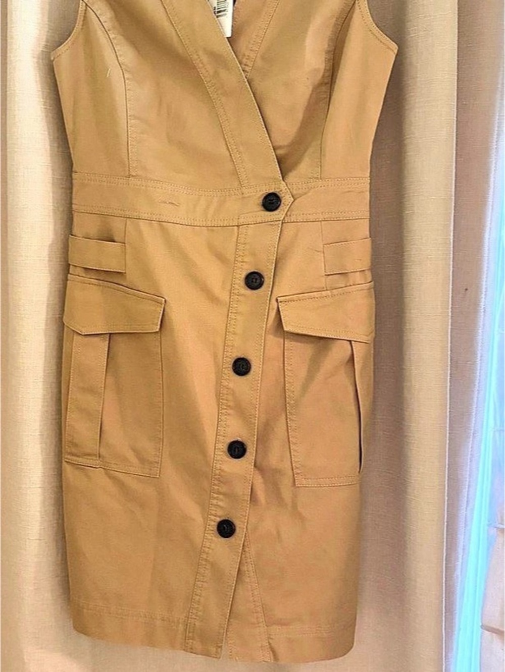 10 Crosby Lane: Command Attention in this Utility Dress Mini Dress; Khaki Size 2
